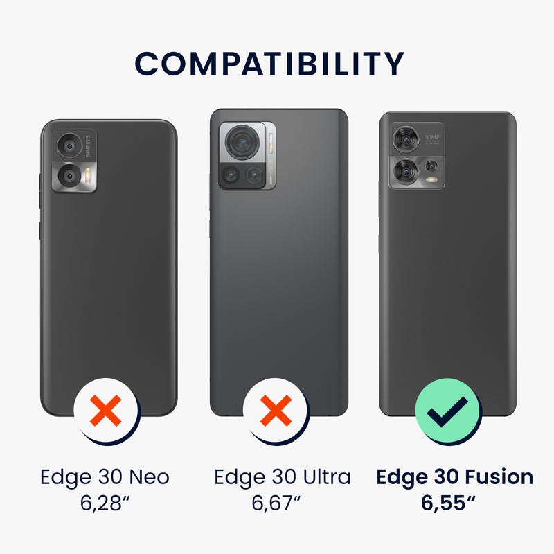 kwmobile Cell Phone Case for Motorola Edge 30 Fusion - Soft Silicone Case - Protective Cover