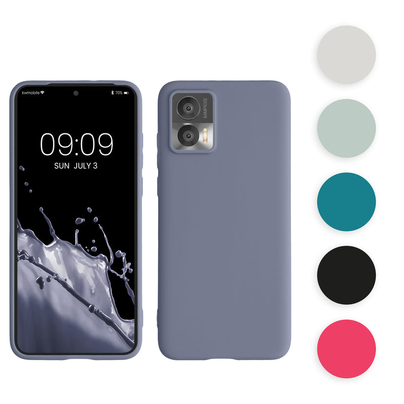 kwmobile Hülle kompatibel mit Motorola Edge 30 Neo Hülle - weiches TPU Silikon Case - Cover geeignet für kabelloses Laden - Neon Pink Neon Pink  