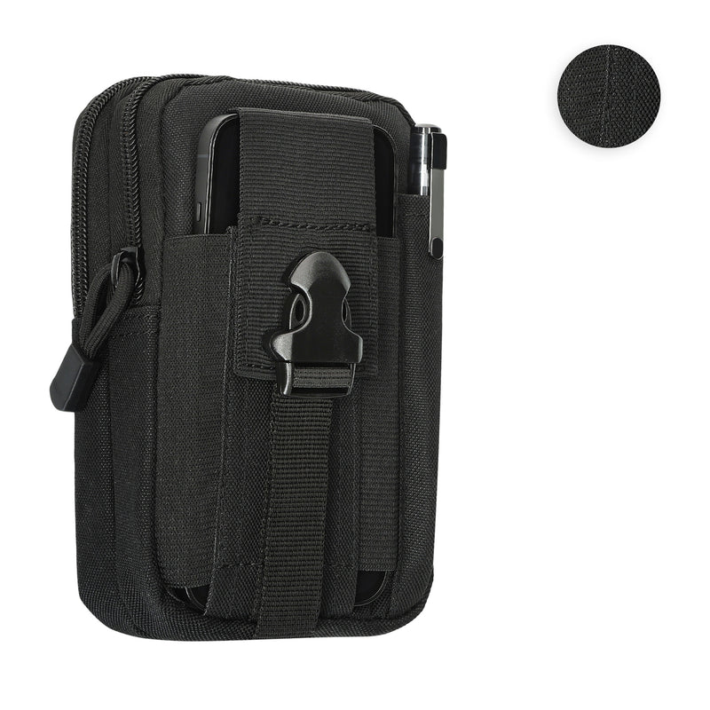 kwmobile Universal Gürteltasche für XL - 6,7/6,8" Handys - Gürtel Handytasche Outdoor Gürtelschlaufe - Handyhalterung mit Tasche 17,2 x 10 cm Schwarz Schwarz XL 