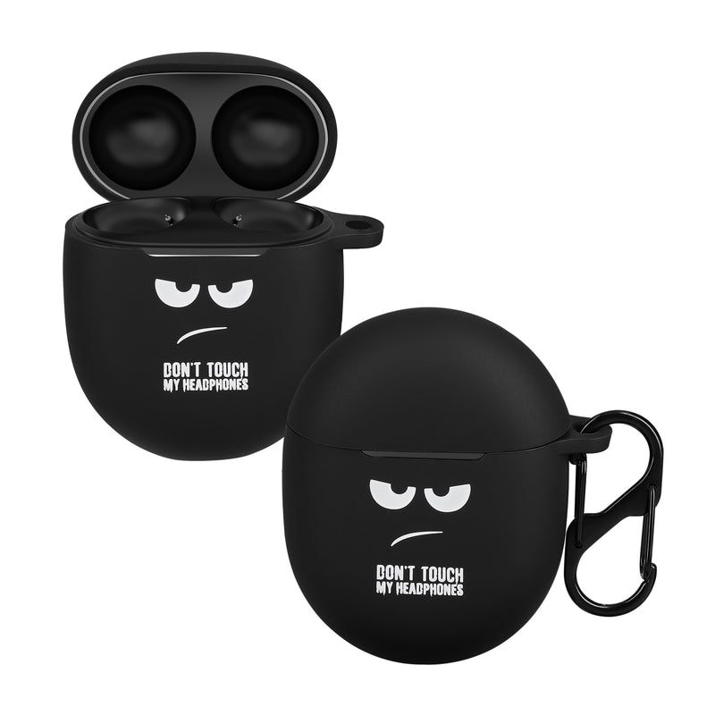 kwmobile Hülle kompatibel mit Google Pixel Buds Pro Hülle - Silikon Kopfhörer Schutzhülle Case Cover Grau Schwarz Grau  [dsg02]