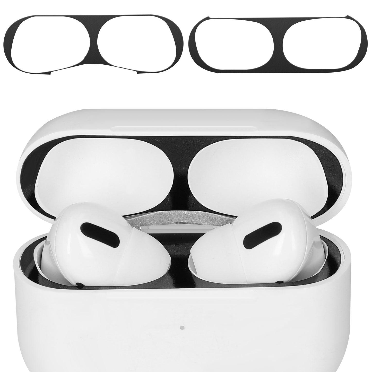 kwmobile Dust Protection Stickers compatible with Apple AirPods Pro 2 Metal Dust Guard Skin