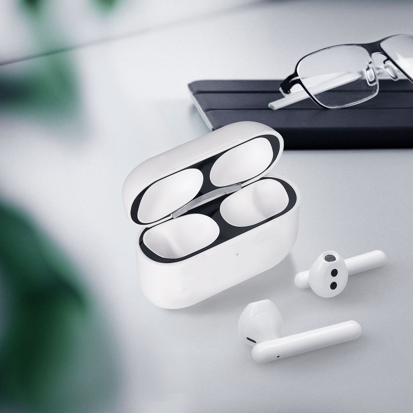kwmobile Dust Protection Stickers compatible with Apple AirPods Pro 2 Metal Dust Guard Skin