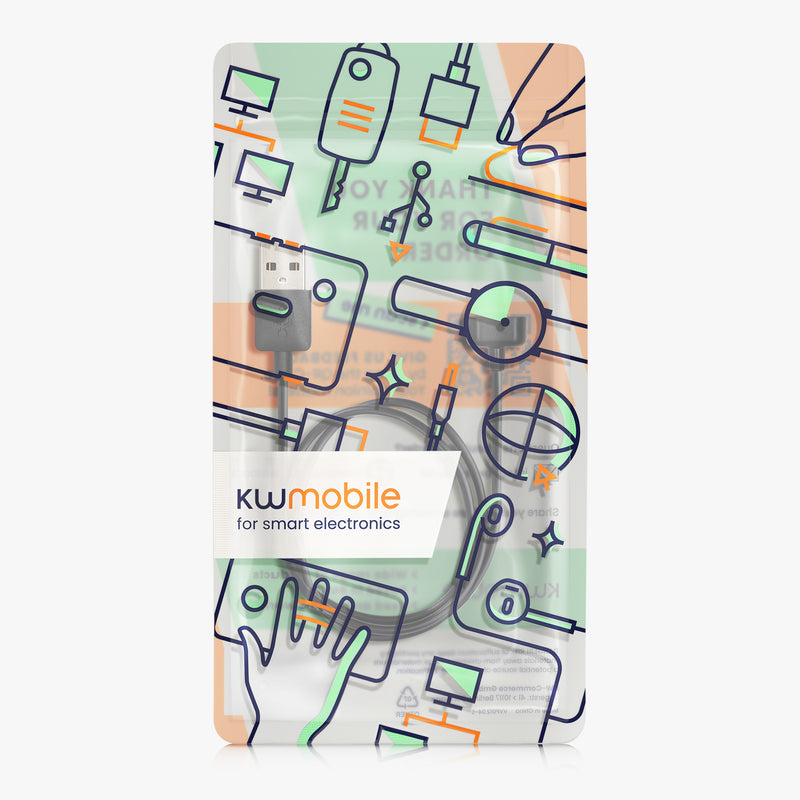 kwmobile USB Cable Charger compatible with Amazfit Band 7 Charging Cable Smart Watch Replacement Cable Fitness Tracker Charging Cable