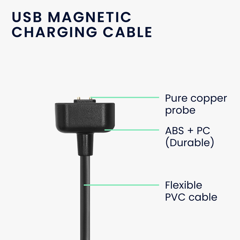 kwmobile USB Cable Charger compatible with Amazfit Band 7 Charging Cable Smart Watch Replacement Cable Fitness Tracker Charging Cable