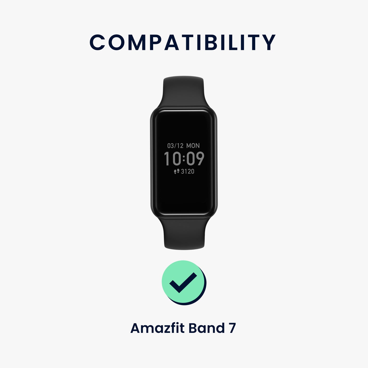 kwmobile Watch Strap for Amazfit Band 7 Bracelet Fitness Tracker Band Set Replacement Strap Smartwatch