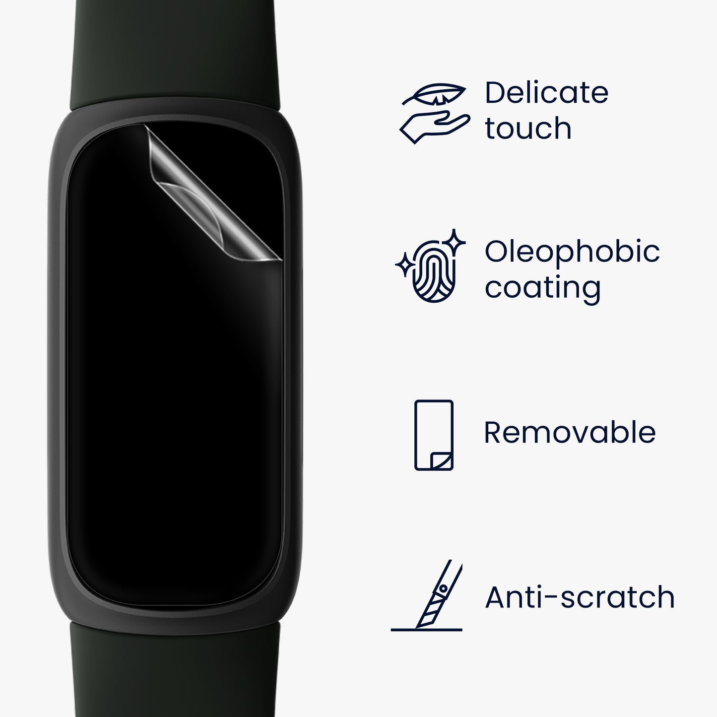 kwmobile Screen Protector for Fitness Tracker Display Protection compatible with Fitbit Inspire 3