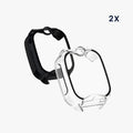 kwmobile Glass Case for Xplora XGO 2 Protective Cover Fullbody Fitness Tracker Case Set