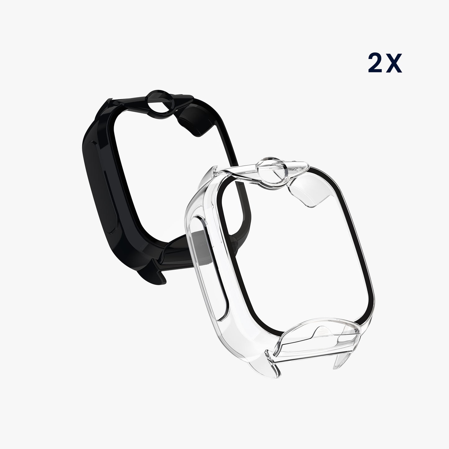 kwmobile Glass Case for Xplora XGO 2 Protective Cover Fullbody Fitness Tracker Case Set