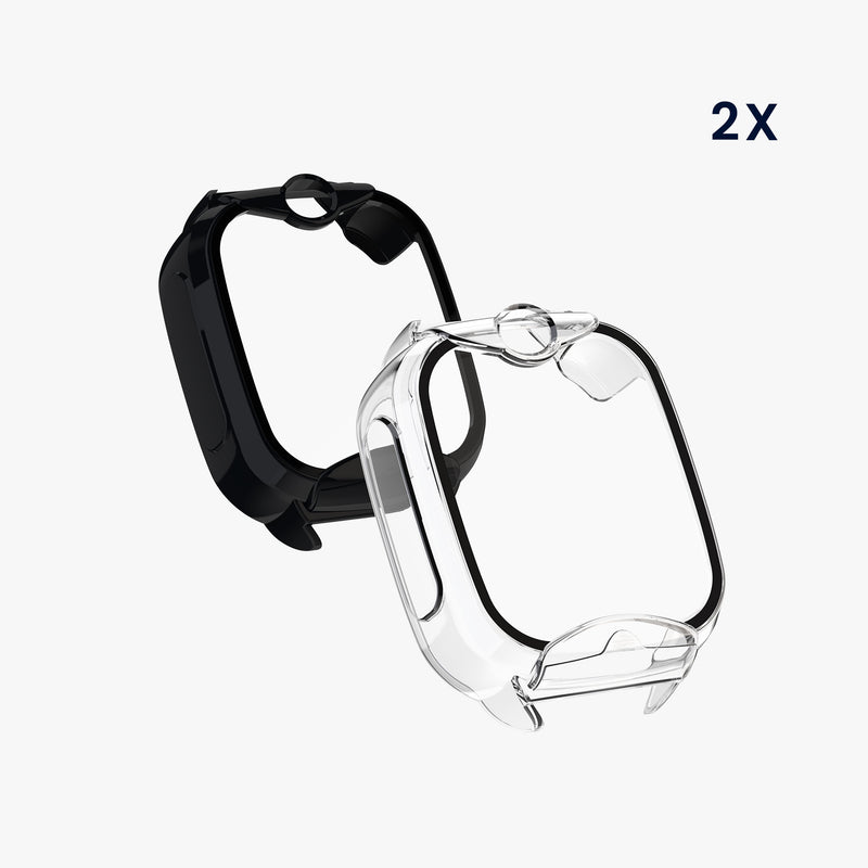 kwmobile Glass Case for Xplora XGO 2 Protective Cover Fullbody Fitness Tracker Case Set