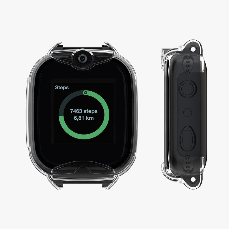 kwmobile Glass Case for Xplora XGO 2 Protective Cover Fullbody Fitness Tracker Case Set