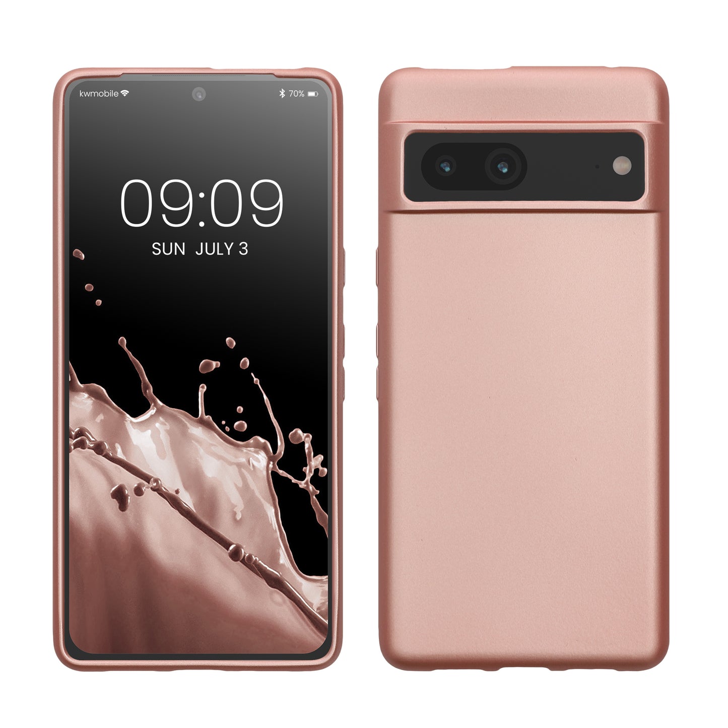 kwmobile Phone Case for Google Pixel 7 - Shimmering Silicone Case - Protective Cover