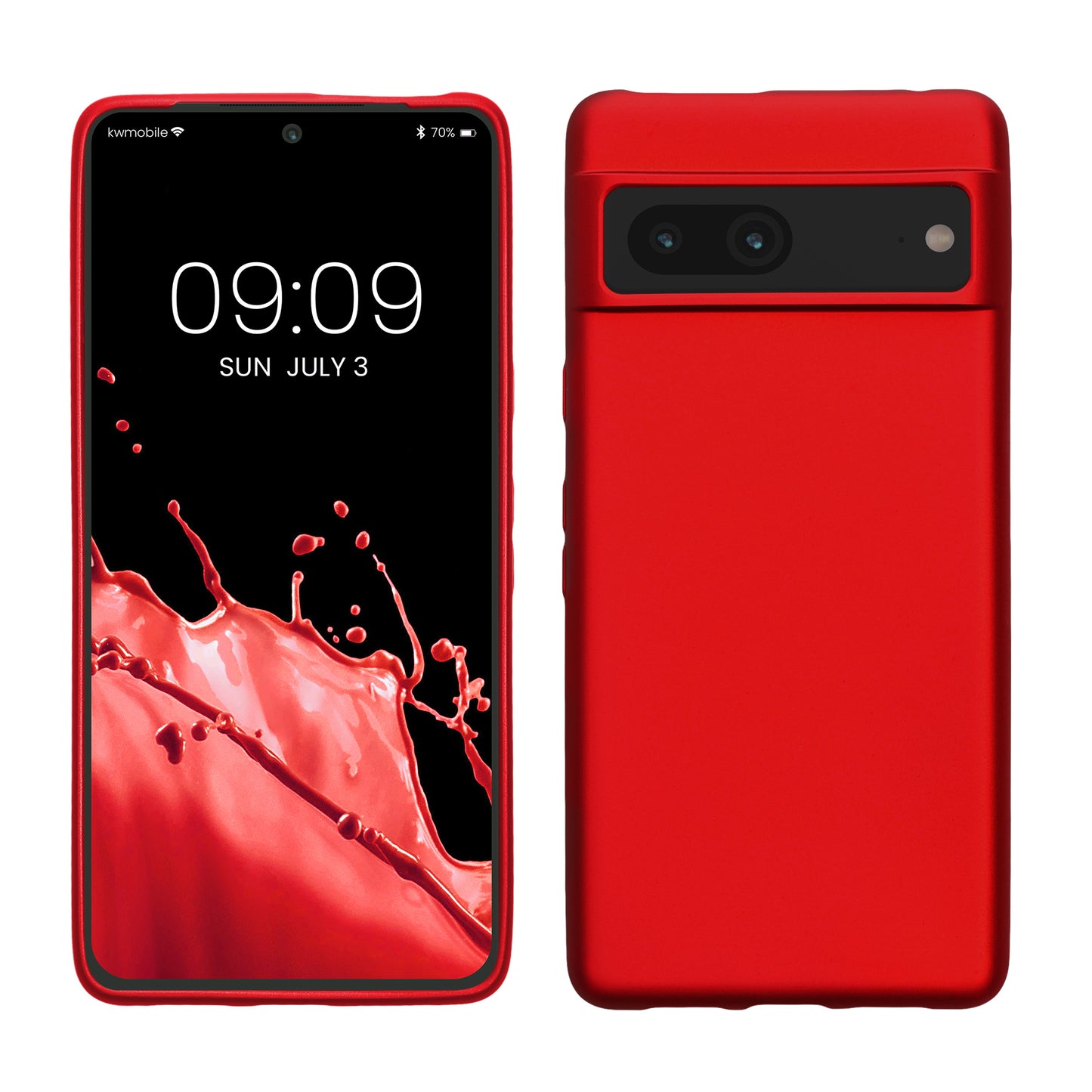 kwmobile Phone Case for Google Pixel 7 - Shimmering Silicone Case - Protective Cover