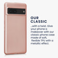 kwmobile Phone Case for Google Pixel 7 - Shimmering Silicone Case - Protective Cover