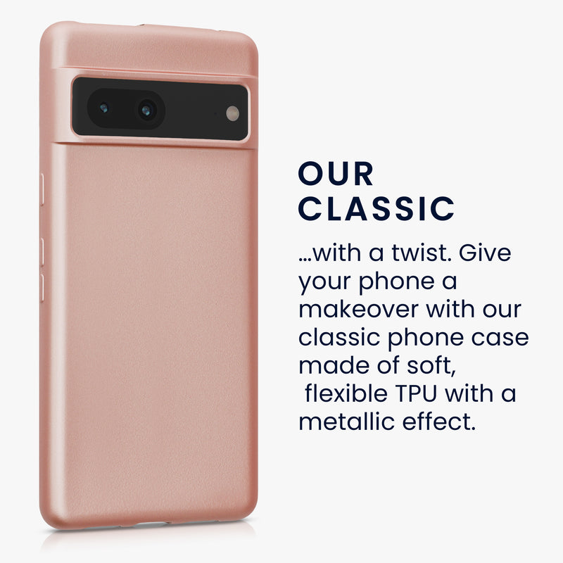 kwmobile Phone Case for Google Pixel 7 - Shimmering Silicone Case - Protective Cover