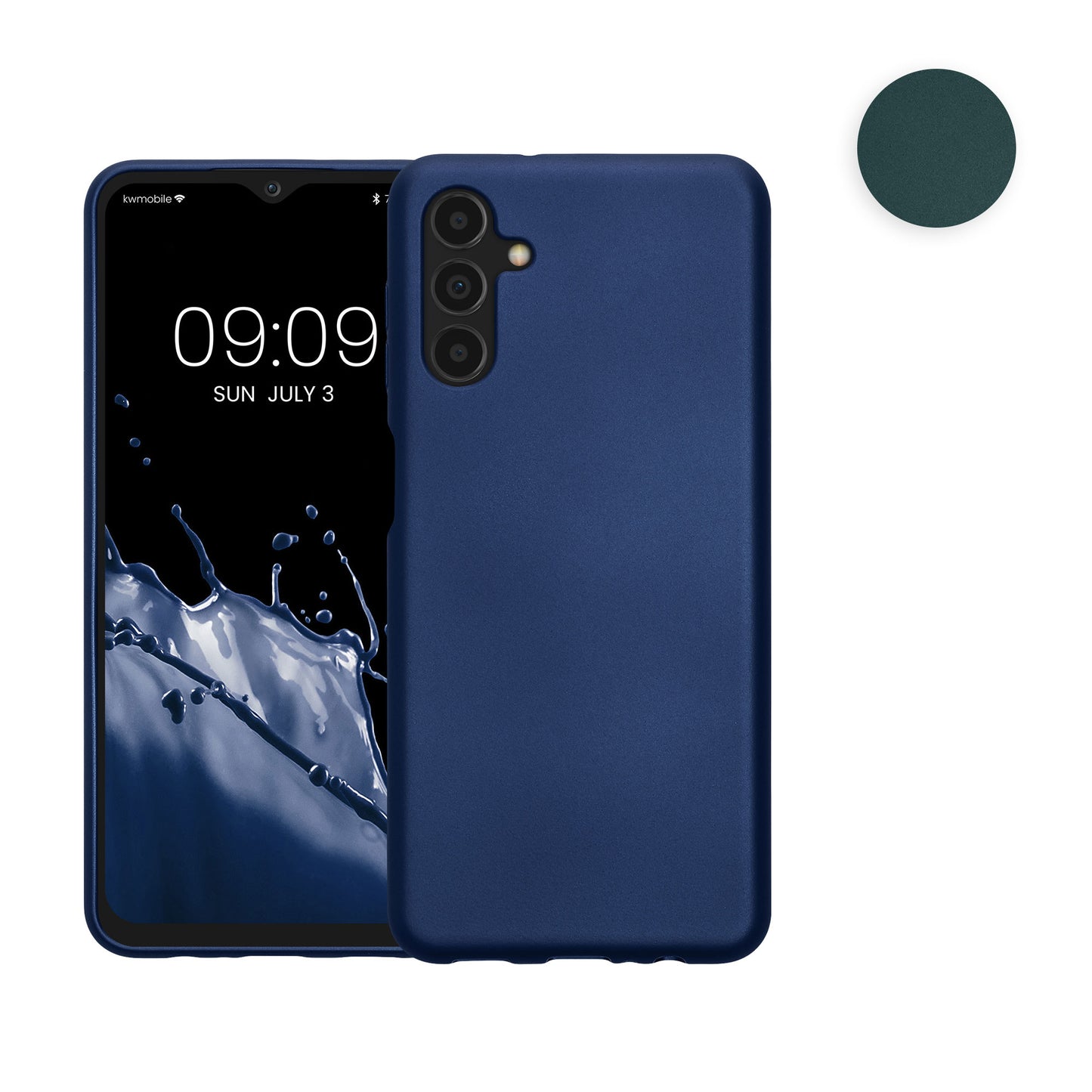 kwmobile Case kompatibel mit Samsung Galaxy A04s Hülle - Schutzhülle aus Silikon metallisch schimmernd - Handyhülle Metallic Pink Metallic Pink  