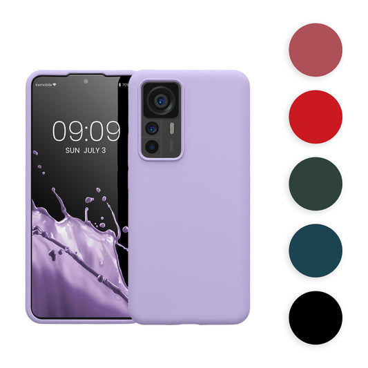 kwmobile Hülle kompatibel mit Xiaomi 12T / 12T Pro Hülle - Silikon Handy Case - Handyhülle weiche Oberfläche - kabelloses Laden - Helle Iris Helle Iris  