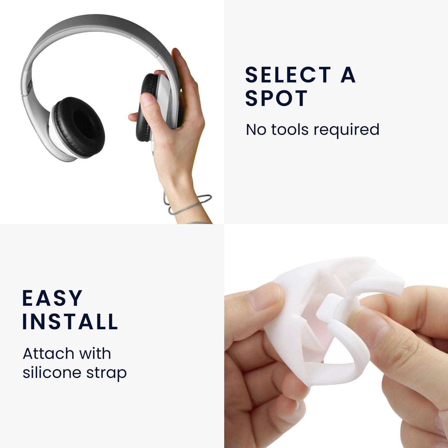 kwmobile Cat Ear Attachment Compatible with Over-Ear Headphone Decorative Accessory for Headphones Width 2.5 to 3.8 cm Cat Headphone Set