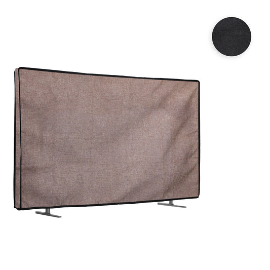 kwmobile 43" TV Abdeckung Indoor - Fernseher Hülle Bildschirmschutz Abdeckung - TV Bildschirm Staubschutzhülle - Fernsehabdeckung - Leinen Blaugrau Blaugrau  