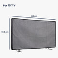 kwmobile 75" Indoor TV Cover - Television Screen Protector - TV Screen Dust Cover - TV Cover