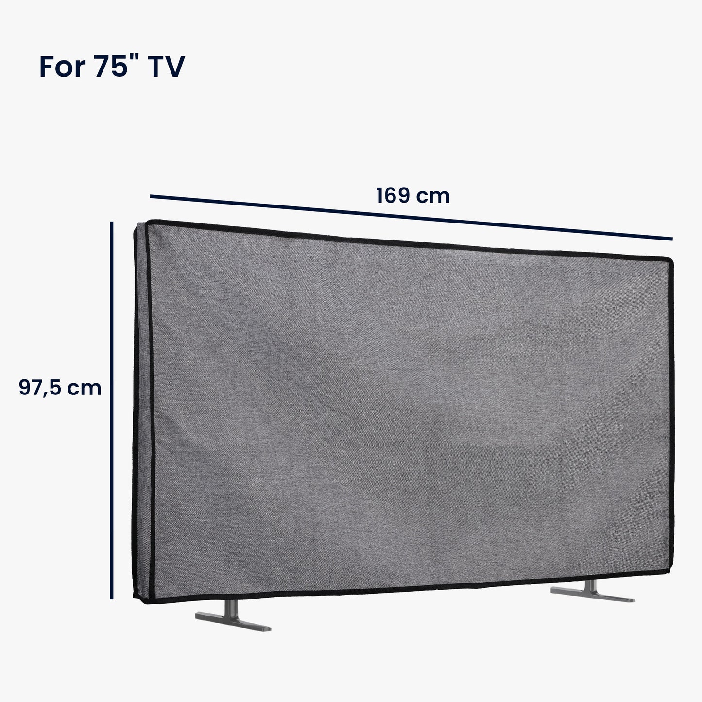 kwmobile 75" Indoor TV Cover - Television Screen Protector - TV Screen Dust Cover - TV Cover