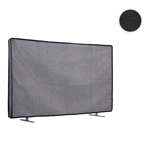 kwmobile 49-50" TV Abdeckung Indoor - Fernseher Hülle Bildschirmschutz Abdeckung - TV Bildschirm Staubschutzhülle - Fernsehabdeckung - Leinen Dunkelgrau Dunkelgrau  