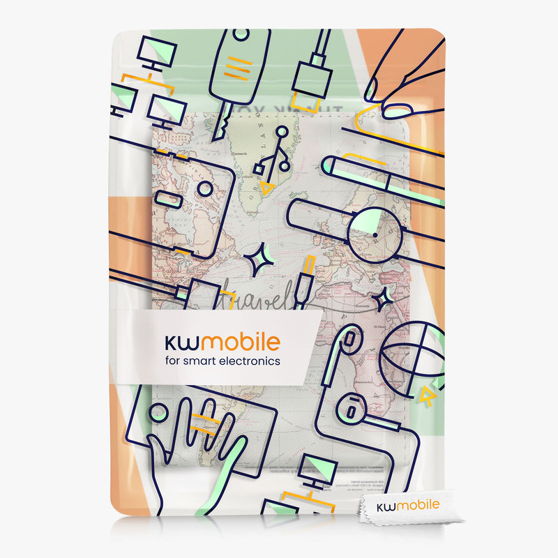 kwmobile Case Compatible with Kobo Clara 2E / Tolino Shine 4 Case - Cover with Hand Strap and Stand