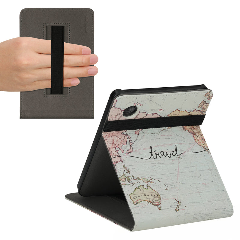 kwmobile Case Compatible with Kobo Clara 2E / Tolino Shine 4 Case - Cover with Hand Strap and Stand