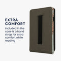 kwmobile Case Compatible with Kobo Clara 2E / Tolino Shine 4 Case - Cover with Hand Strap and Stand