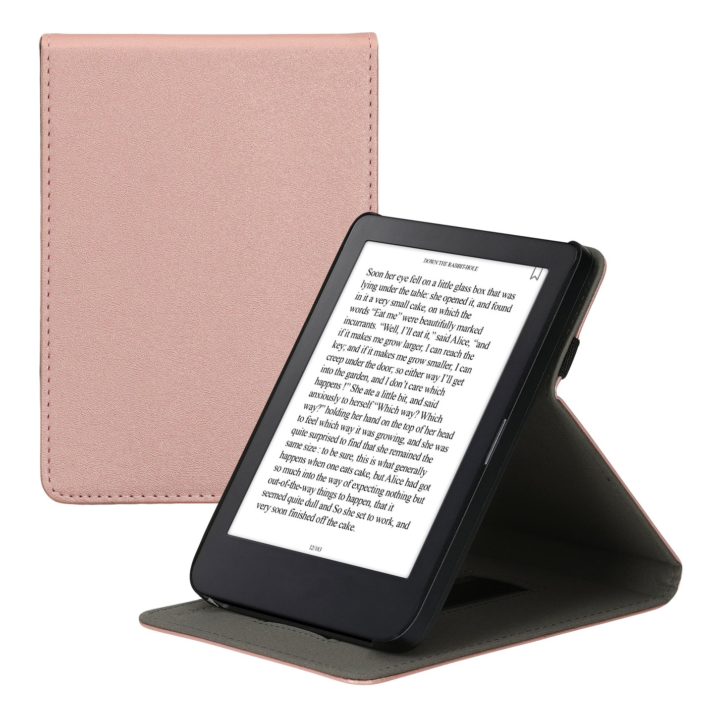kwmobile Case Compatible with Kobo Clara 2E / Tolino Shine 4 - e-Reader Cover with Strap Stand