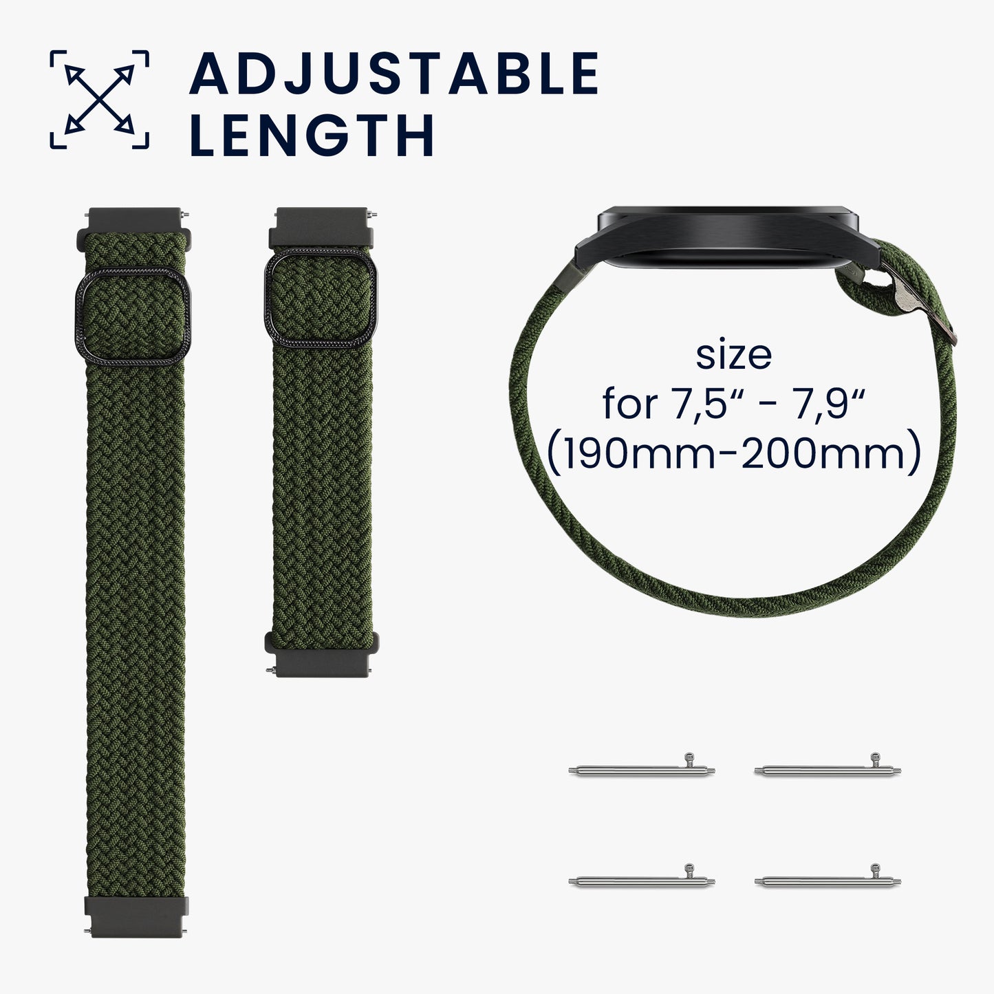 kwmobile Strap compatible with Polar Pacer / Pacer Pro / Ignite Fitness Tracker Sport Strap Band Inner dimensions of 19 - 20 cm