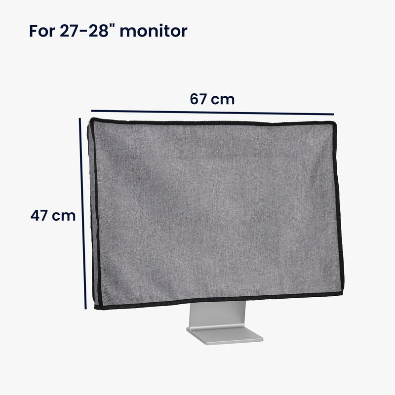 kwmobile Case Compatible with 27-28" Monitor Protective Cover Dust Cover Hood for PC Screen Computer Screen Cover Dust Hood