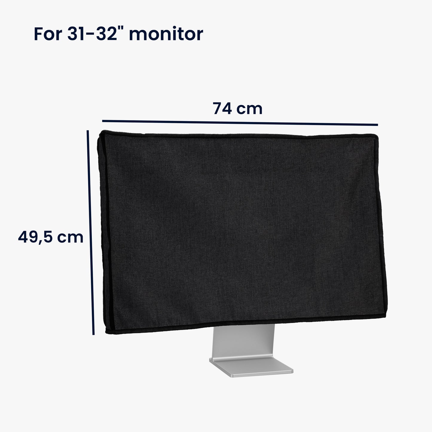 kwmobile Case Compatible with 31-32" Monitor - Protective Cover Dust Cover Hood for PC Screen - Computer Screen Cover Dust Hood
