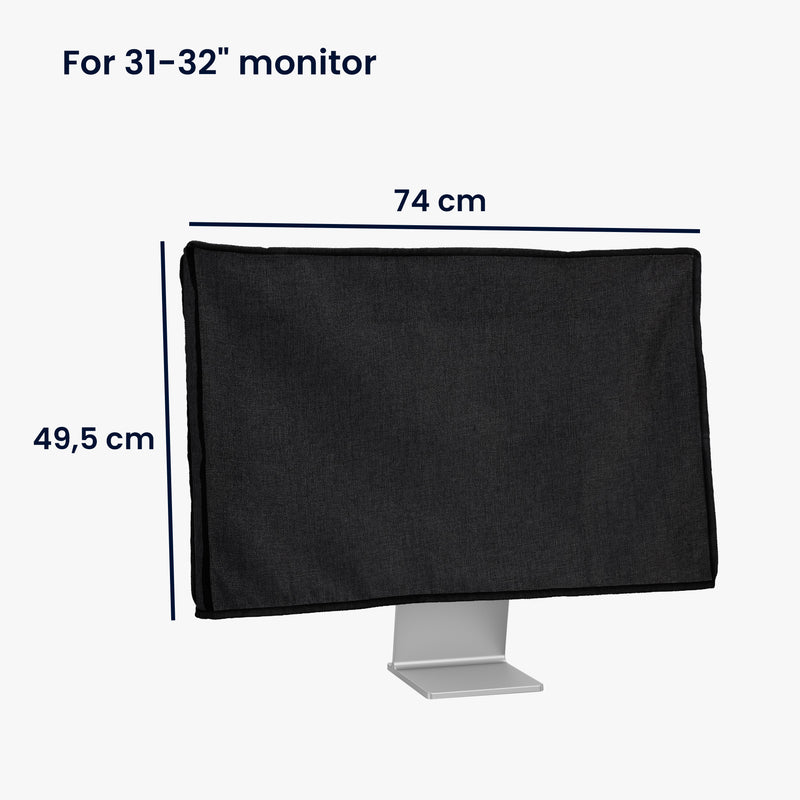 kwmobile Case Compatible with 31-32" Monitor - Protective Cover Dust Cover Hood for PC Screen - Computer Screen Cover Dust Hood