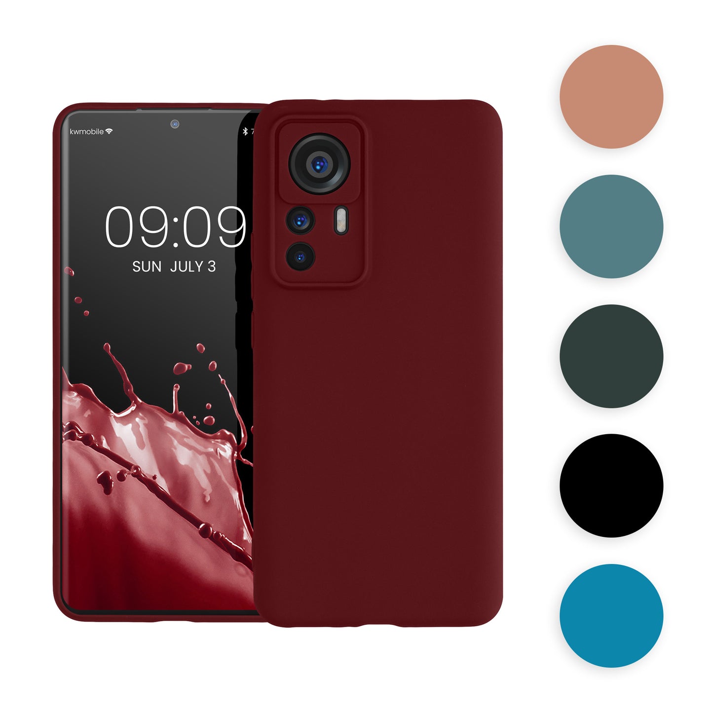 kwmobile Handyhülle kompatibel mit Xiaomi 12T Pro Hülle - Handy Case aus weichem Silikon in Schwarz matt Schwarz matt  