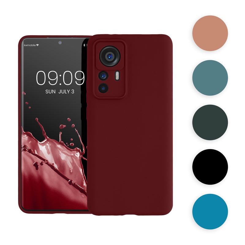 kwmobile Handyhülle kompatibel mit Xiaomi 12T Pro Hülle - Handy Case aus weichem Silikon in Schwarz matt Schwarz matt  