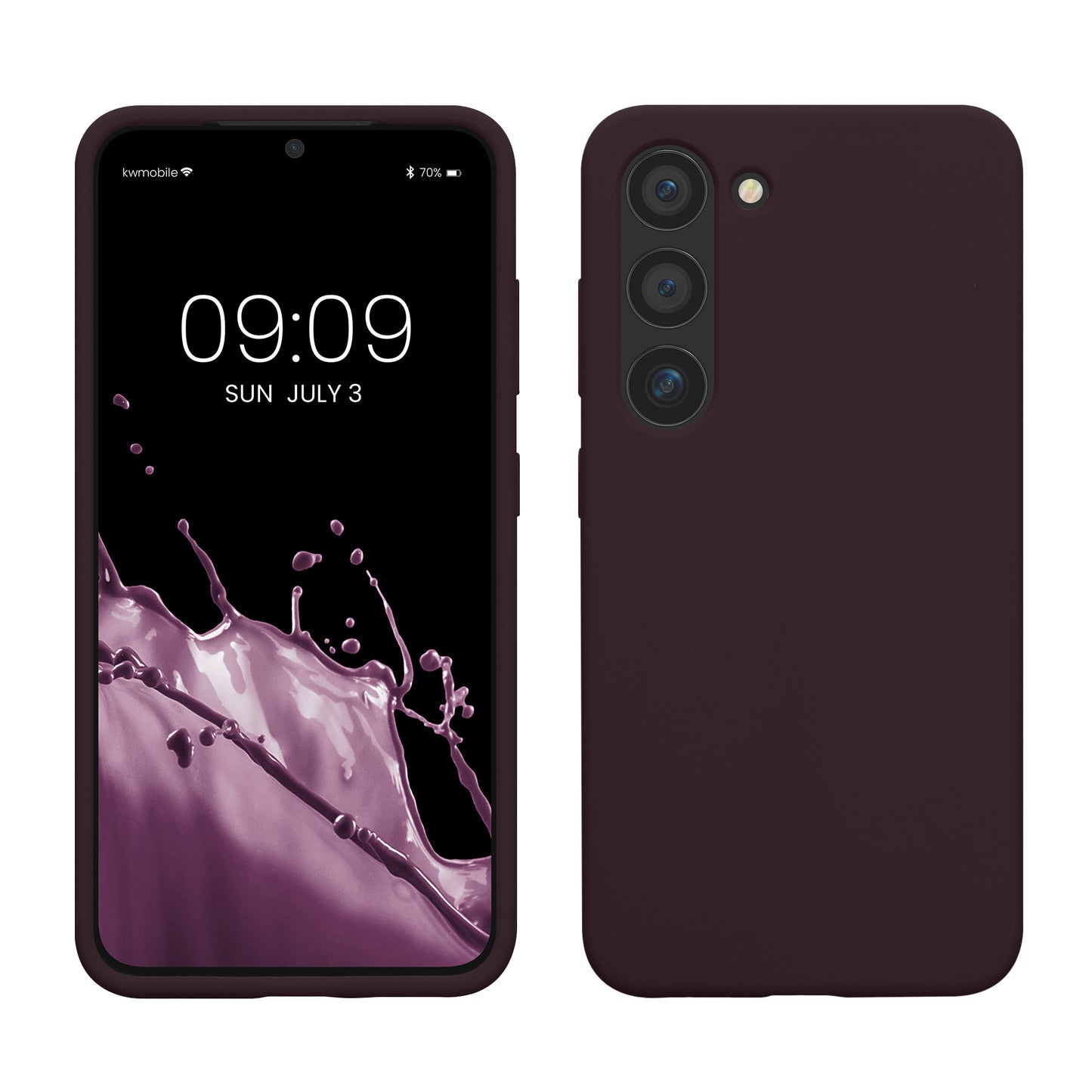 kwmobile Case Compatible with Samsung Galaxy S23 Case Slim Silicone Phone Case Shockproof Phone Cover Soft Surface Wireless Charging
