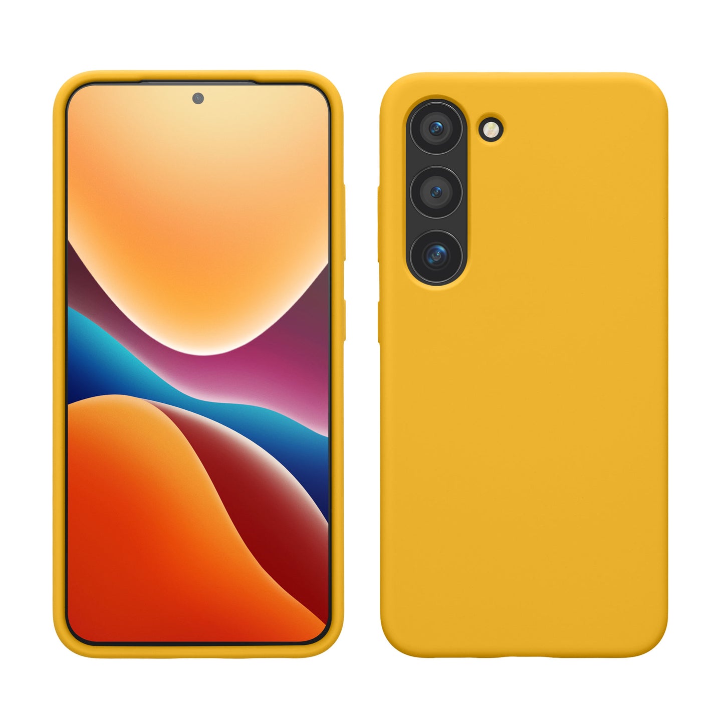 kwmobile Case Compatible with Samsung Galaxy S23 Case Slim Silicone Phone Case Shockproof Phone Cover Soft Surface Wireless Charging