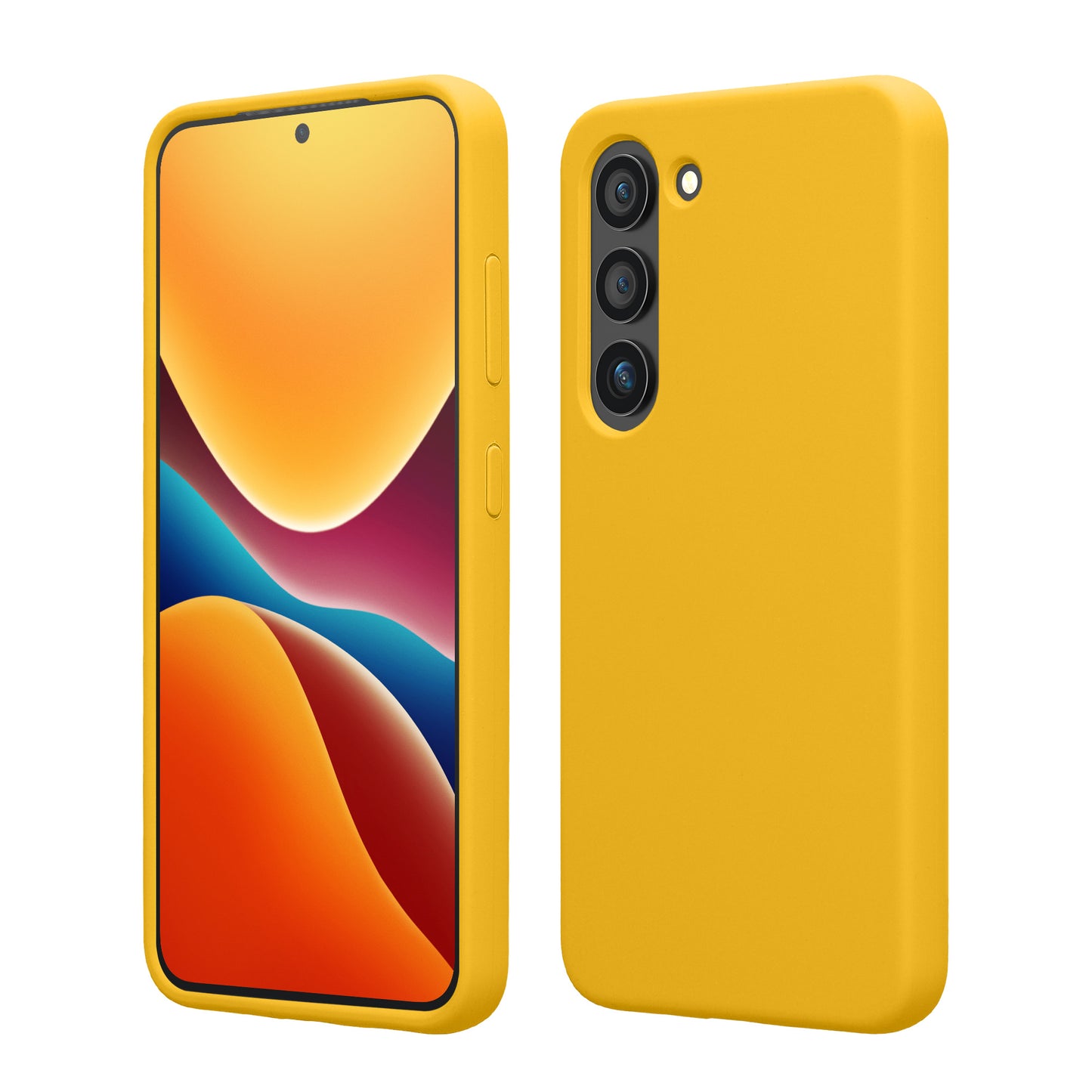 kwmobile Case Compatible with Samsung Galaxy S23 Case Slim Silicone Phone Case Shockproof Phone Cover Soft Surface Wireless Charging