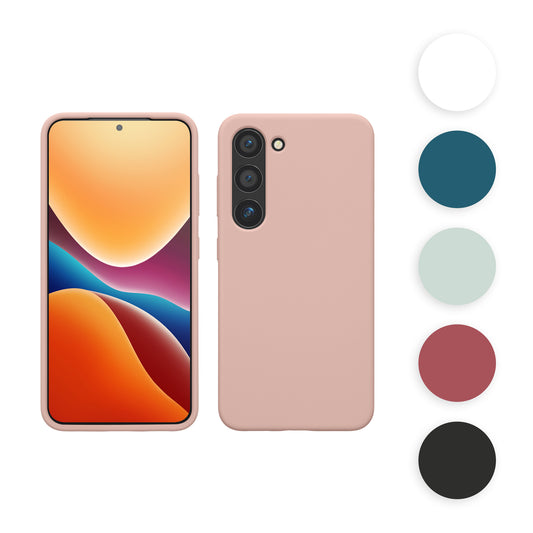 kwmobile Hülle kompatibel mit Samsung Galaxy S23 Hülle - dünnes Silikon Handy S23 Case - stoßfeste S23 Handyhülle weiche Oberfläche - Kabelloses Laden - Mango Mango  