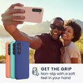 kwmobile Case Compatible with Samsung Galaxy S23 Case Slim Silicone Phone Case Shockproof Phone Cover Soft Surface Wireless Charging
