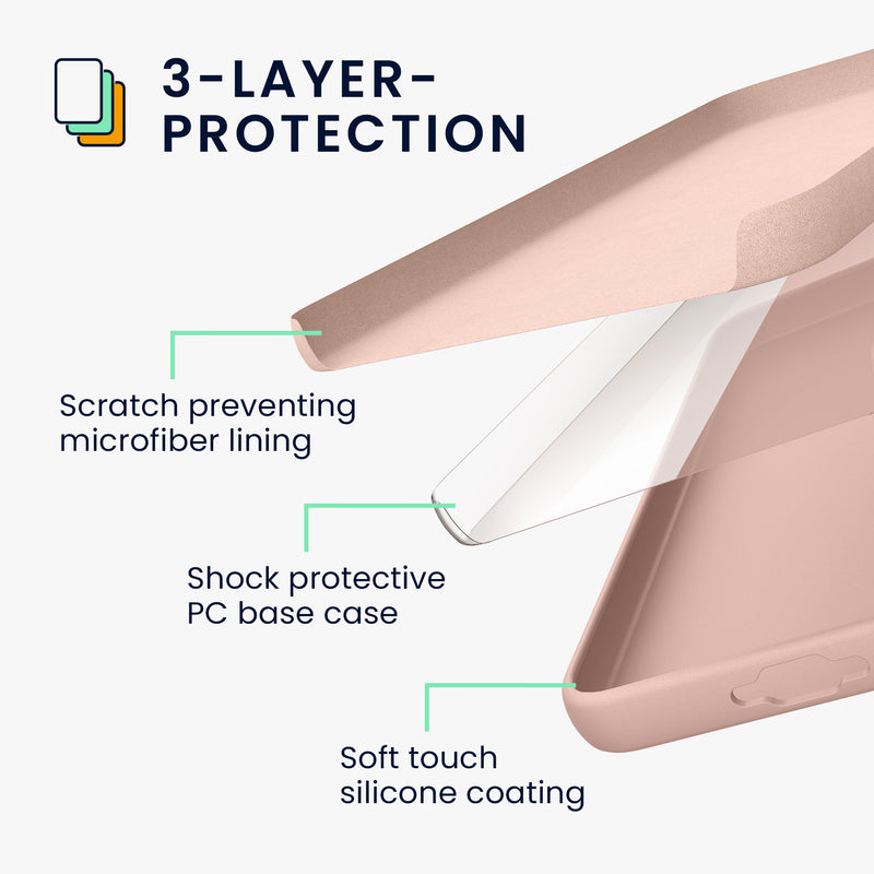 kwmobile Case Compatible with Samsung Galaxy S23 Case Slim Silicone Phone Case Shockproof Phone Cover Soft Surface Wireless Charging
