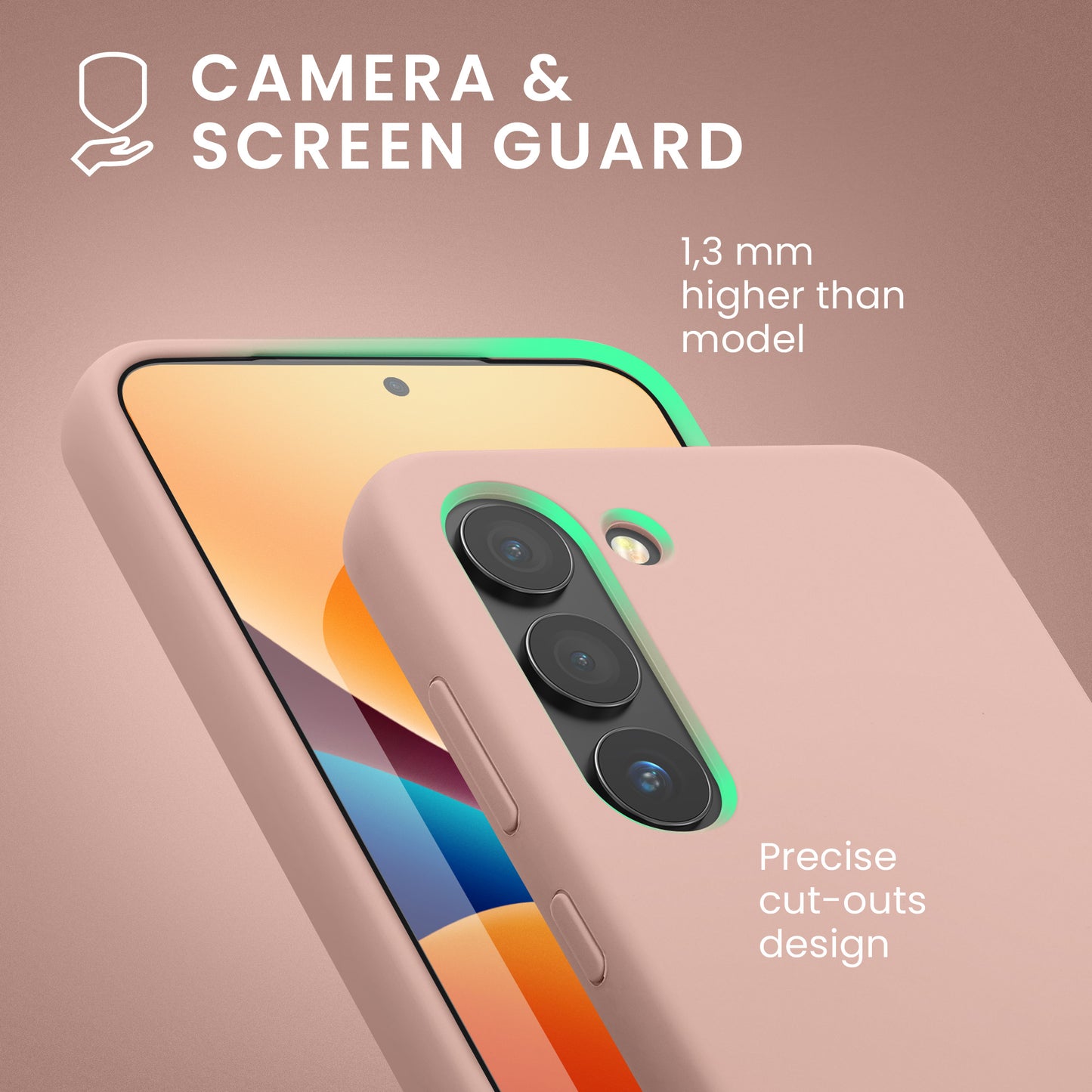 kwmobile Case Compatible with Samsung Galaxy S23 Case Slim Silicone Phone Case Shockproof Phone Cover Soft Surface Wireless Charging