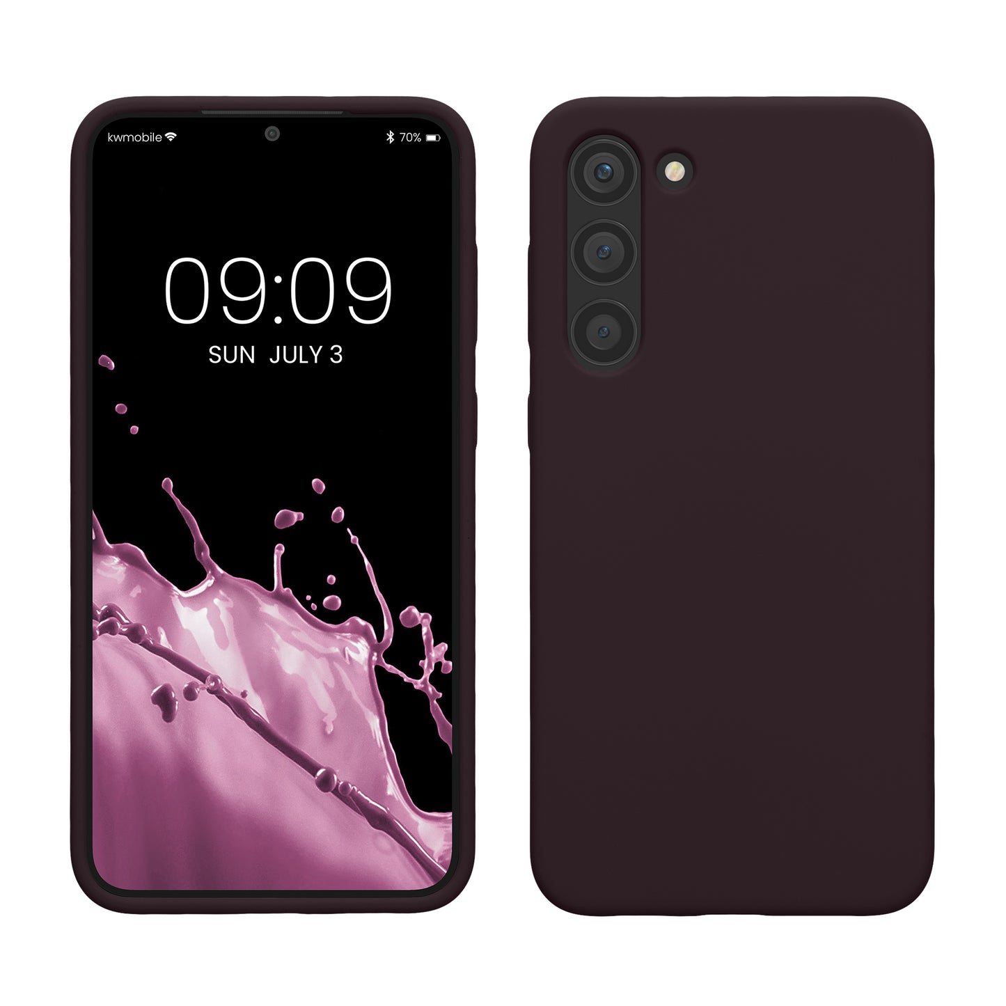 kwmobile Case Compatible with Samsung Galaxy S23 Plus - Slim Silicone Phone Cover - Shockproof Mobile Phone Case Soft Finish - Wireless Charging