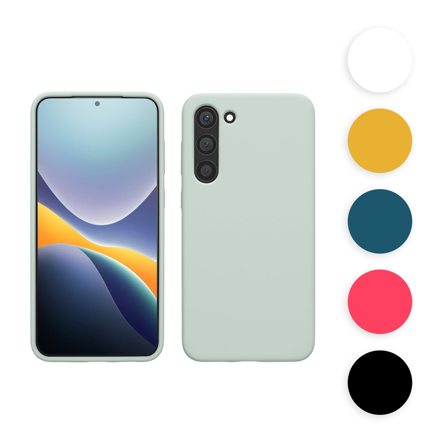 kwmobile Hülle kompatibel mit Samsung Galaxy S23 Plus Hülle - dünnes Silikon Handy S23 Plus Case - stoßfeste Handyhülle weiche Oberfläche - Kabelloses Laden - Pastell Koralle Pastell Koralle  