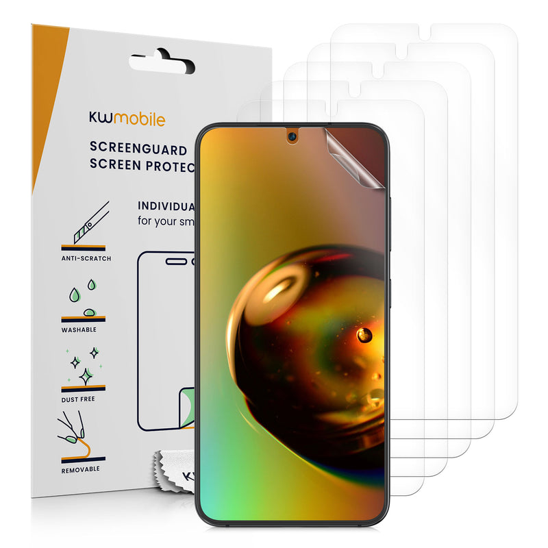 kwmobile 6x Displayschutzfolie kompatibel mit Samsung Galaxy S23 Folie - klare Schutzfolien Set in transparent Transparent  