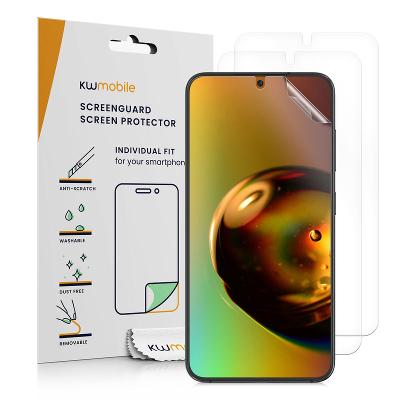 kwmobile 3x Displayschutzfolie kompatibel mit Samsung Galaxy S23 Folie - klare Schutzfolien Set in transparent Transparent  