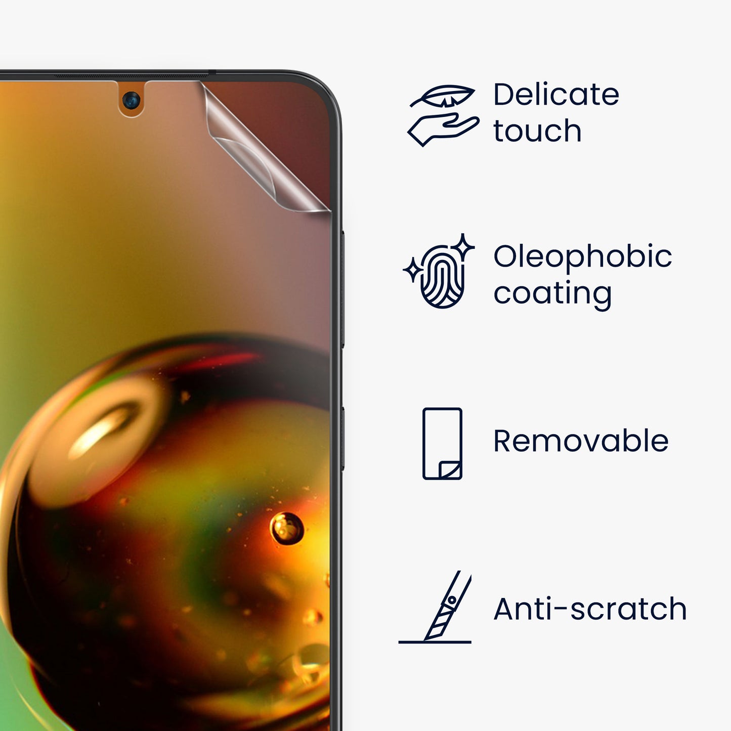 kwmobile Screen Protector compatible with Samsung Galaxy S23 Film Set