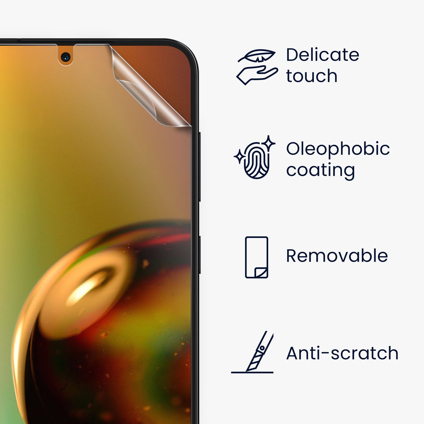 kwmobile Screen Protector compatible with Samsung Galaxy S23 Plus Set