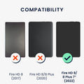 2x Screen Protector compatible with Amazon Fire HD 8 / 8 Plus 7" (2022)