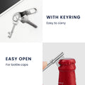 kwmobile Bottle Opener Key - Bottle Opener Set - Keychain - Crown Cap Opener for Beer Soda Soft Drinks